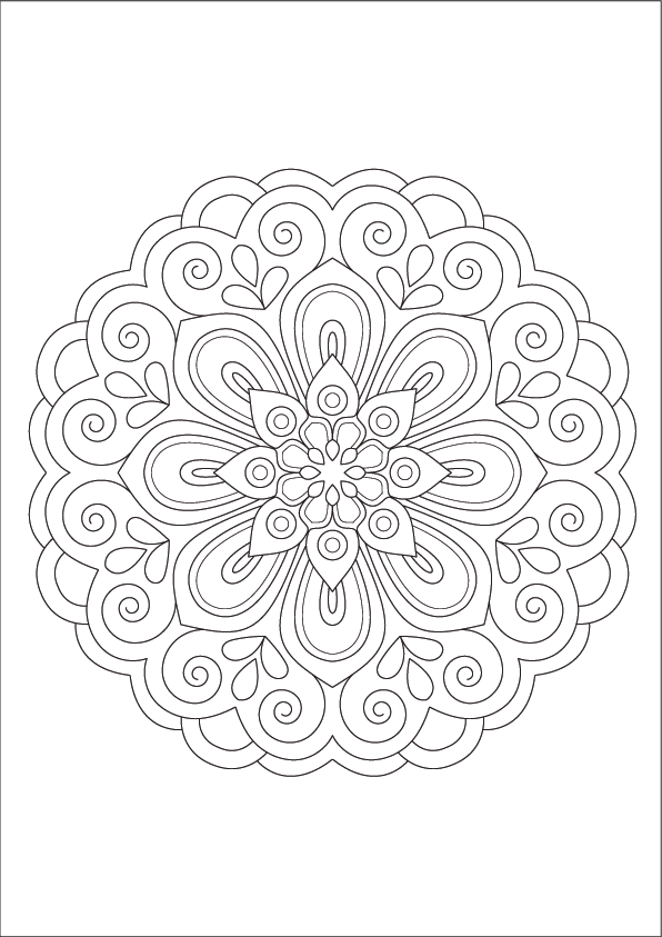 Mandala coloring page for adults