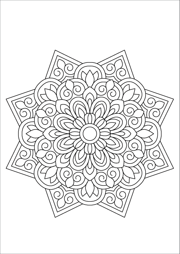 Mandala coloring page for adults