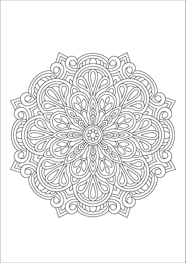 Mandala coloring page for adults
