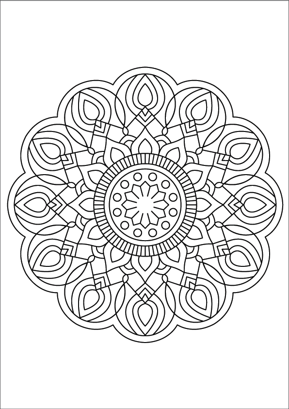 Mandala coloring page for adults
