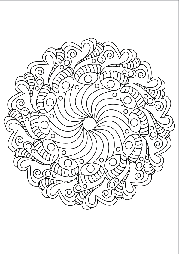 Mandala coloring page for adults