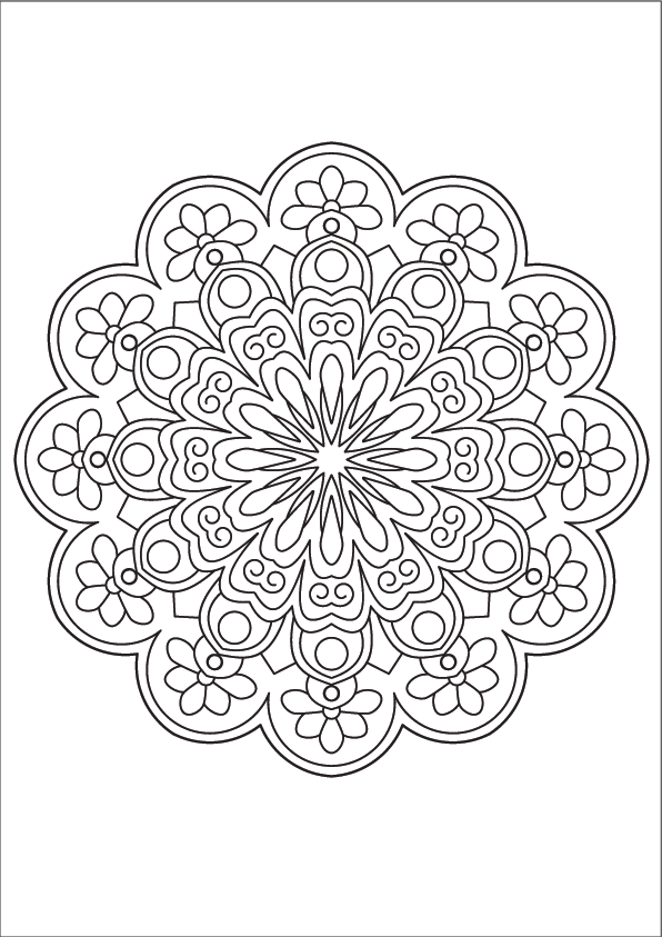 Mandala coloring page for adults