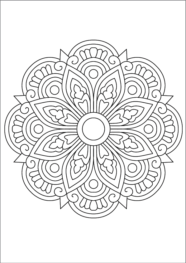 Mandala coloring page for adults