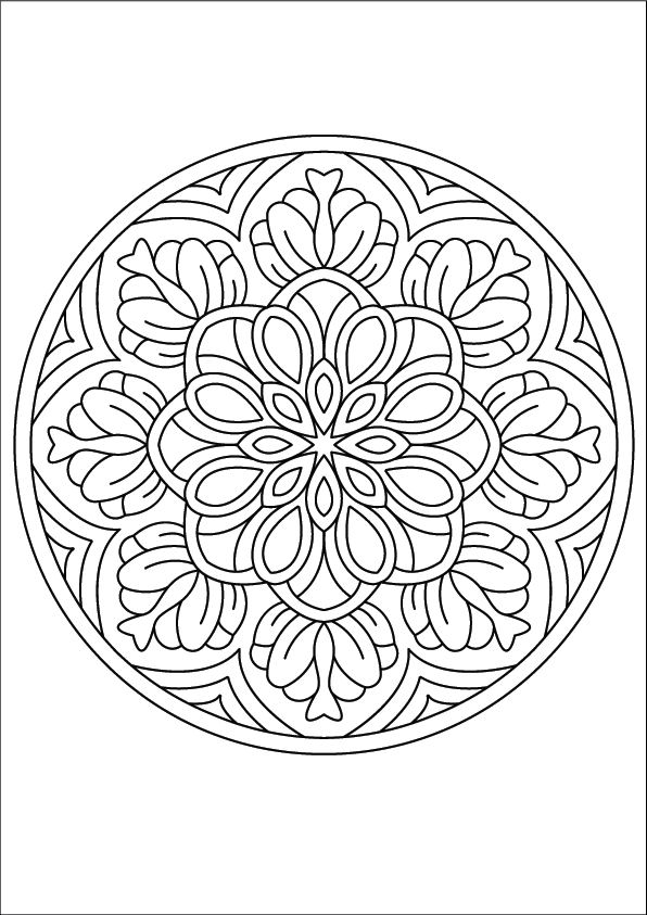 Mandala coloring page for adults