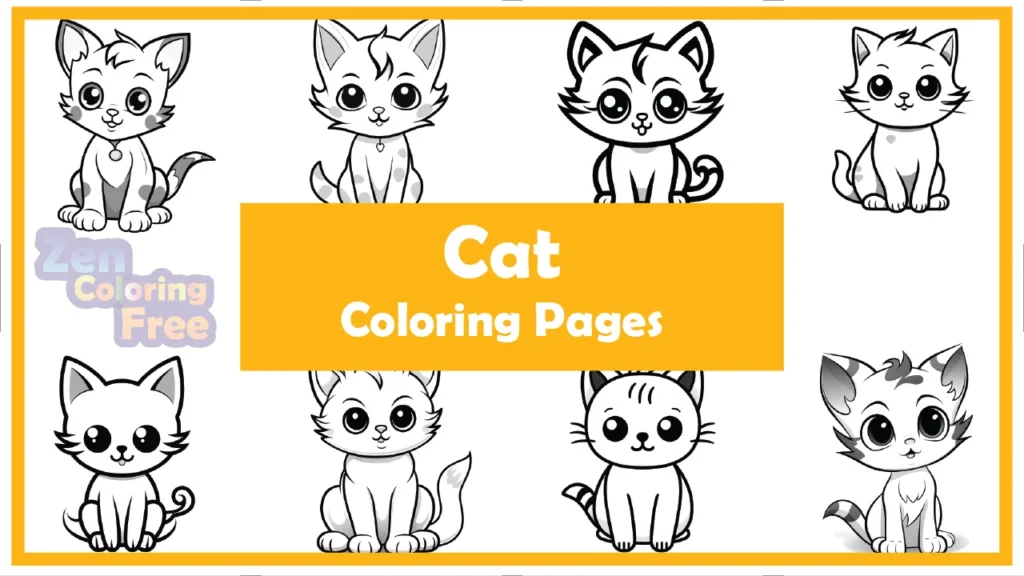 cat coloring pages cover
