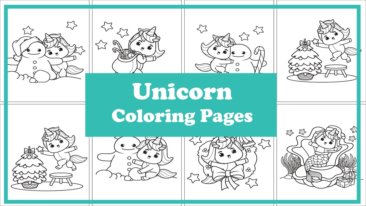 Unicorn Kids Coloring Pages – 25+ Magical  Free Printables to Download & Color