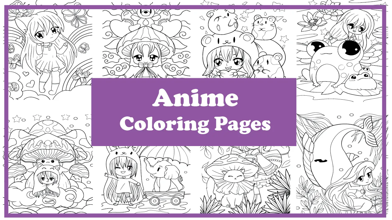 Awesome Anime Coloring Pages for Kids (Ages 6-12) – Free Download Printable Fun. Can use For KDP
