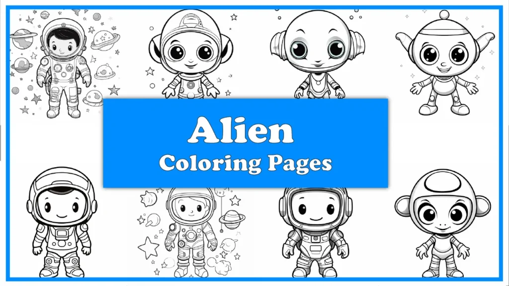 Aliens Coloring Pages for Kids