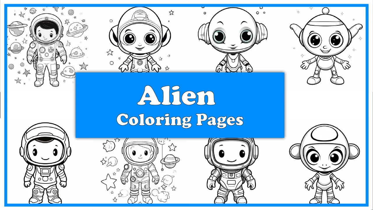 Aliens Coloring Pages for Kids – Free download PDF