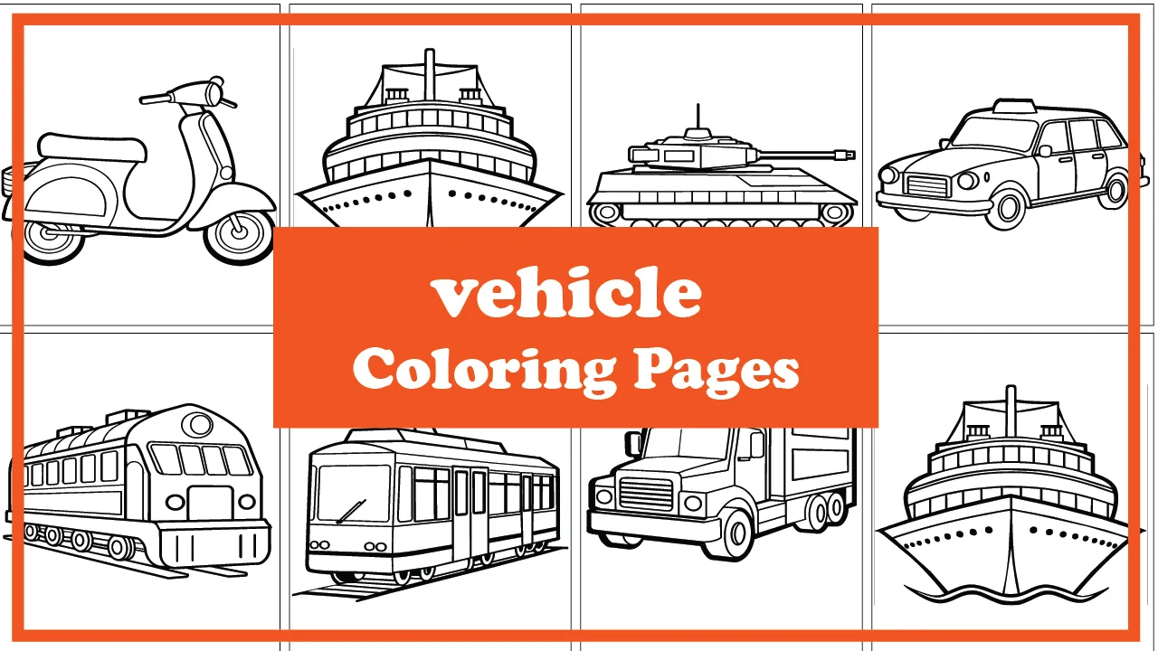 Vehicle Coloring Book for Kids – 30+ Free Printable Pages to Download