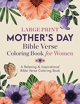 Large Print Mother's Day Bible Verse Coloring Book for Women: An Inspirational Christian