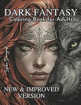 Dark Fantasy Coloring Book for Adults: 50 Dark Fantasy Motifs featuring Witches, Fairies, Greek Myths and Nordic Myths