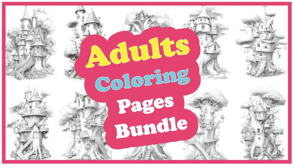 Fantasy fairy and dragon scene from adults coloring page bundle free download