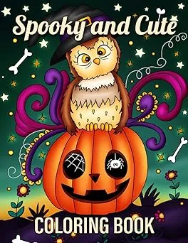 Spooky and Cute: A Halloween Coloring Book for Kids with Adorable Animals, Scary Scenes, Creepy Characters, and Magical Monsters!