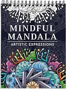 RYVE Mandala Coloring Book for Adults - 50 Unique Mandalas for Relaxation & Stress Relief - Adult Coloring Book Spiral Bound for Women and Men, Mindfulness Gifts for Women
