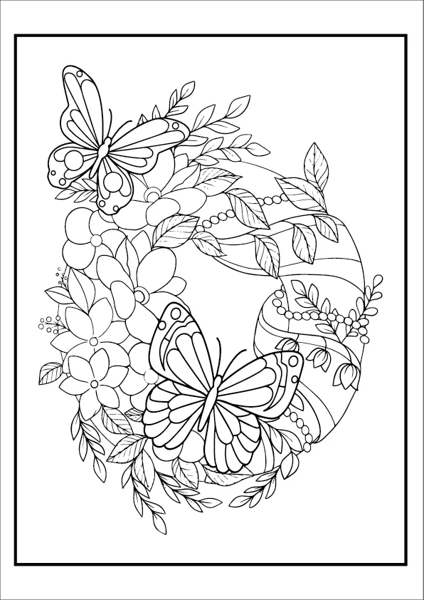 Vintage flower coloring page printable for adults – free detailed floral design