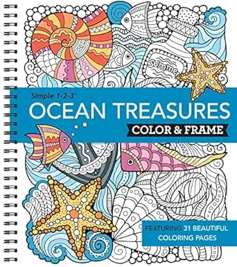 Color & Frame - Ocean Treasures (Adult Coloring Book)
