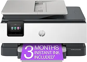 HP OfficeJet Pro 8125e Wireless All-in-One Color Inkjet Printer, Print, scan, Copy, ADF, Duplex Printing, Home & Office, 3 Months of Instant Ink Included (405T6A)