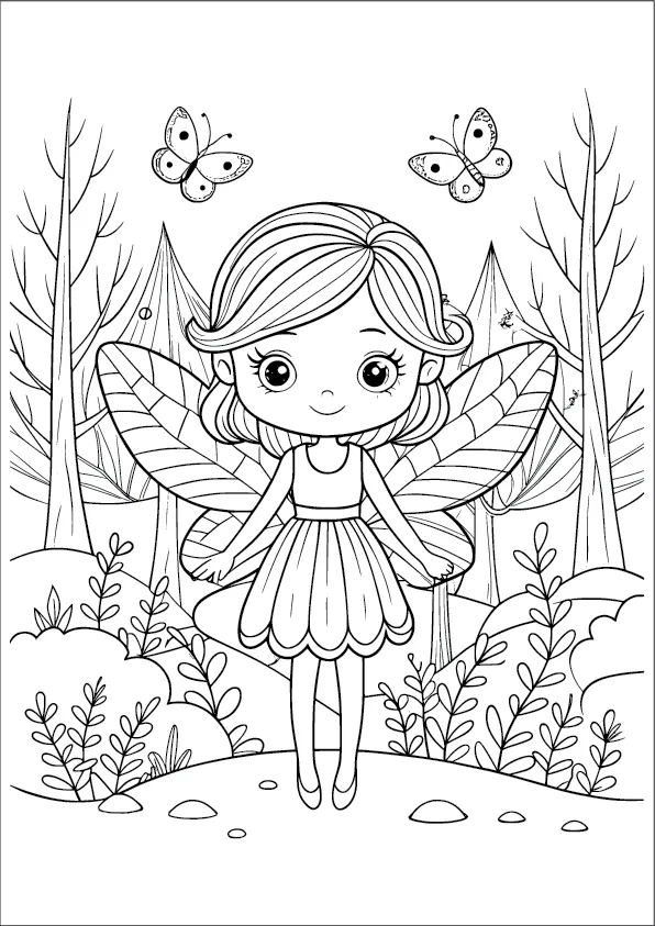 Fairies Printable Coloring Pages for al ages| Zen Coloring Free