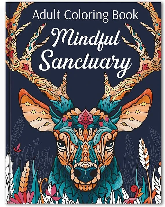 RYVE Animal Coloring Book for Adults - Unwind and Relax with Stunning Designs - Adult Coloring Books for Women & Men, Adult Coloring Book Animals, Mindfulness and Stress Relief Gifts for Women