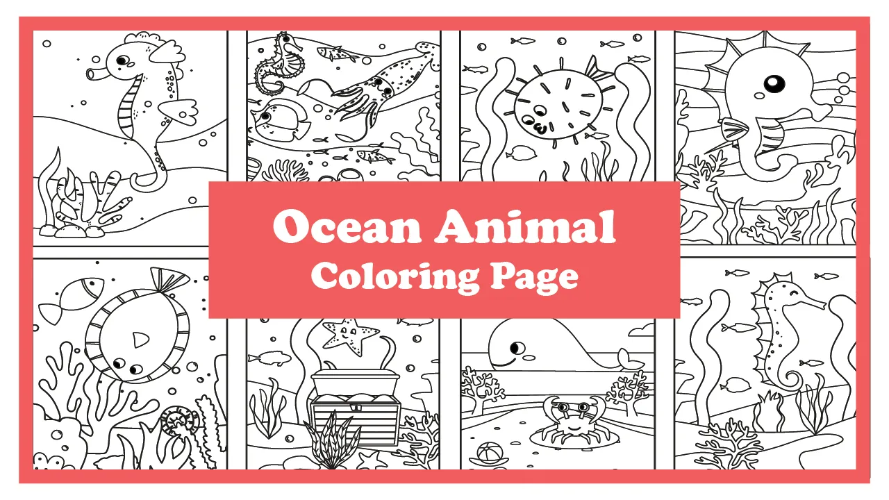 Free ocean coloring pages for adults printable