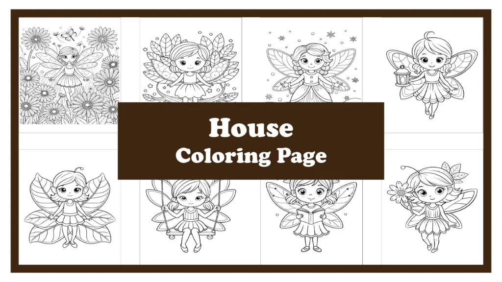 Fairies coloring page free printable – whimsical fairy design for kids and adults
