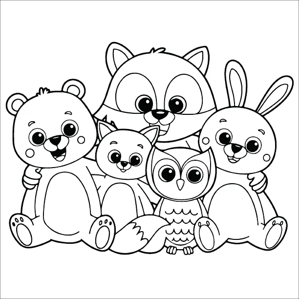 Cozy friend coloring page free printable for adults
