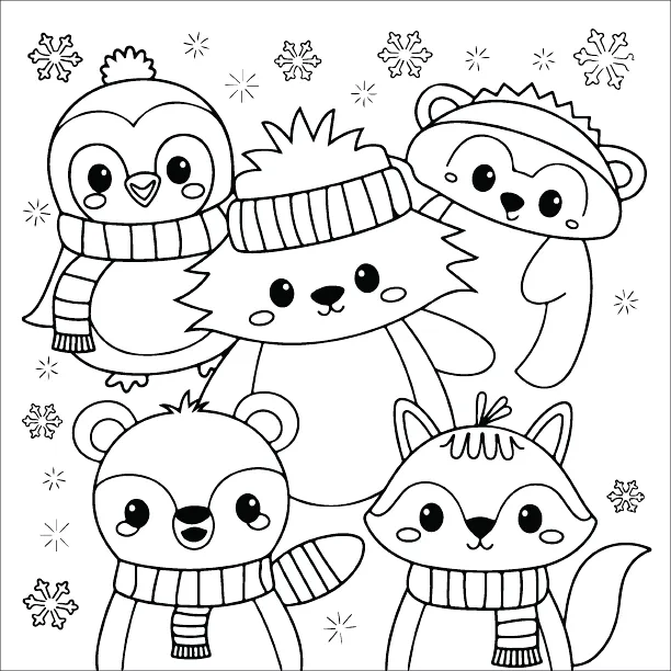 Cozy friend coloring page free printable for adults