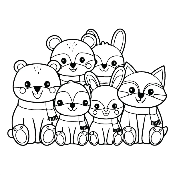 Cozy friend coloring page free printable for adults