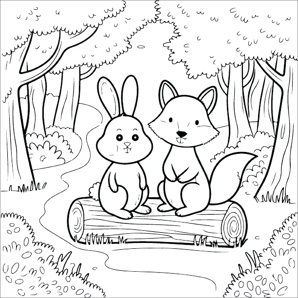 Cozy friend coloring page free printable for adults