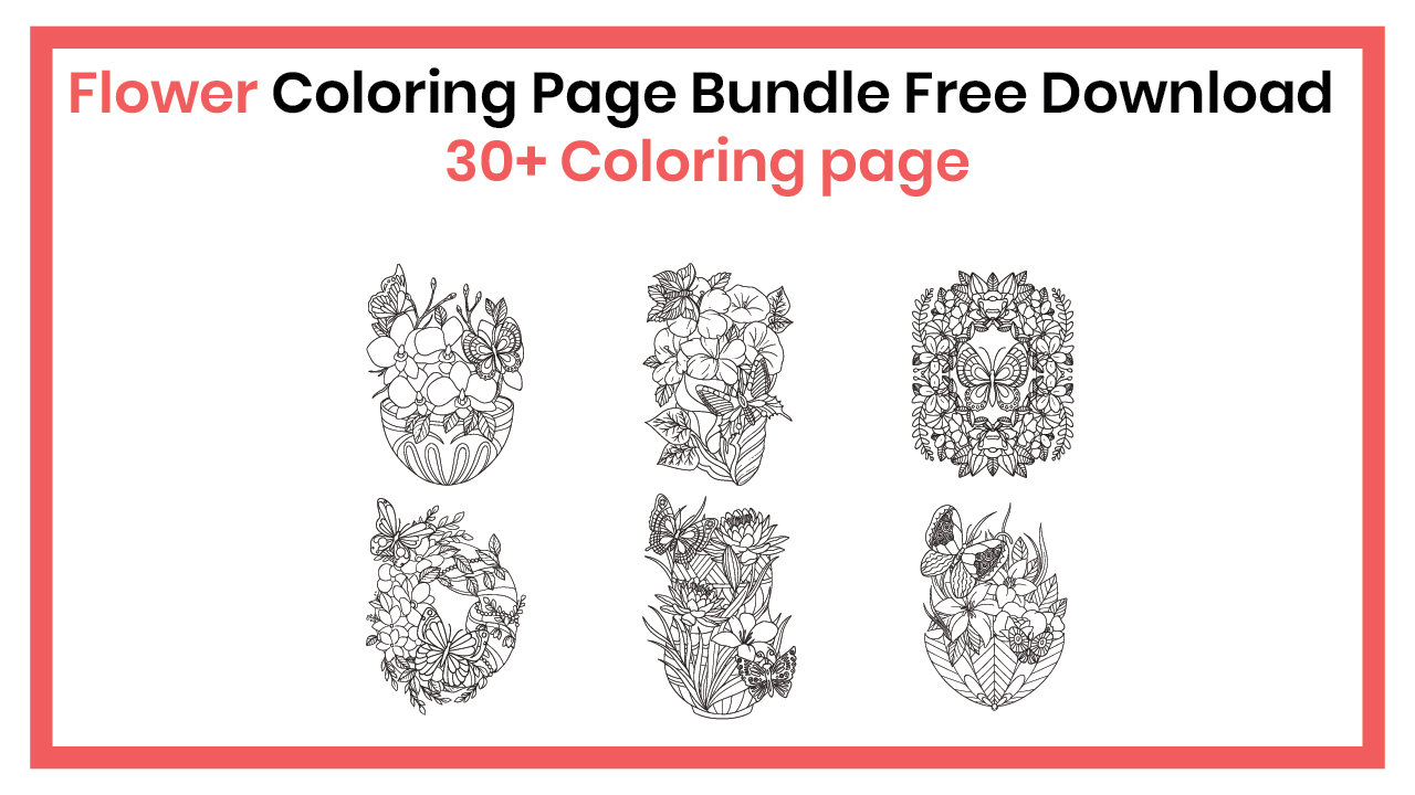Flower Coloring Page Bundle Free – 30+ Mandala Flower Designs for Adults