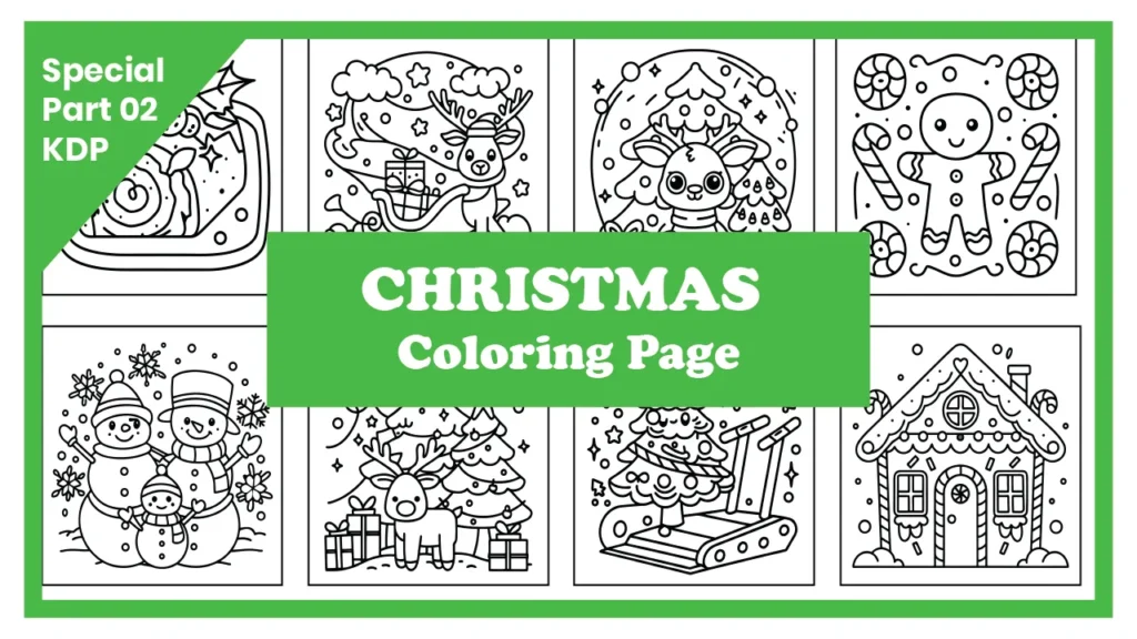 Explore 100+ Christmas coloring pages for adults with bold, black line art. Perfect for KDP or relaxation. Enjoy festive creativity & mindful coloring!