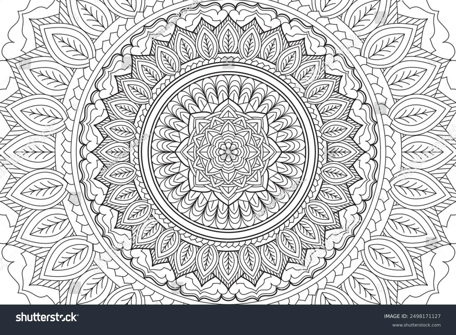shutterstock mandala coloring page for adults