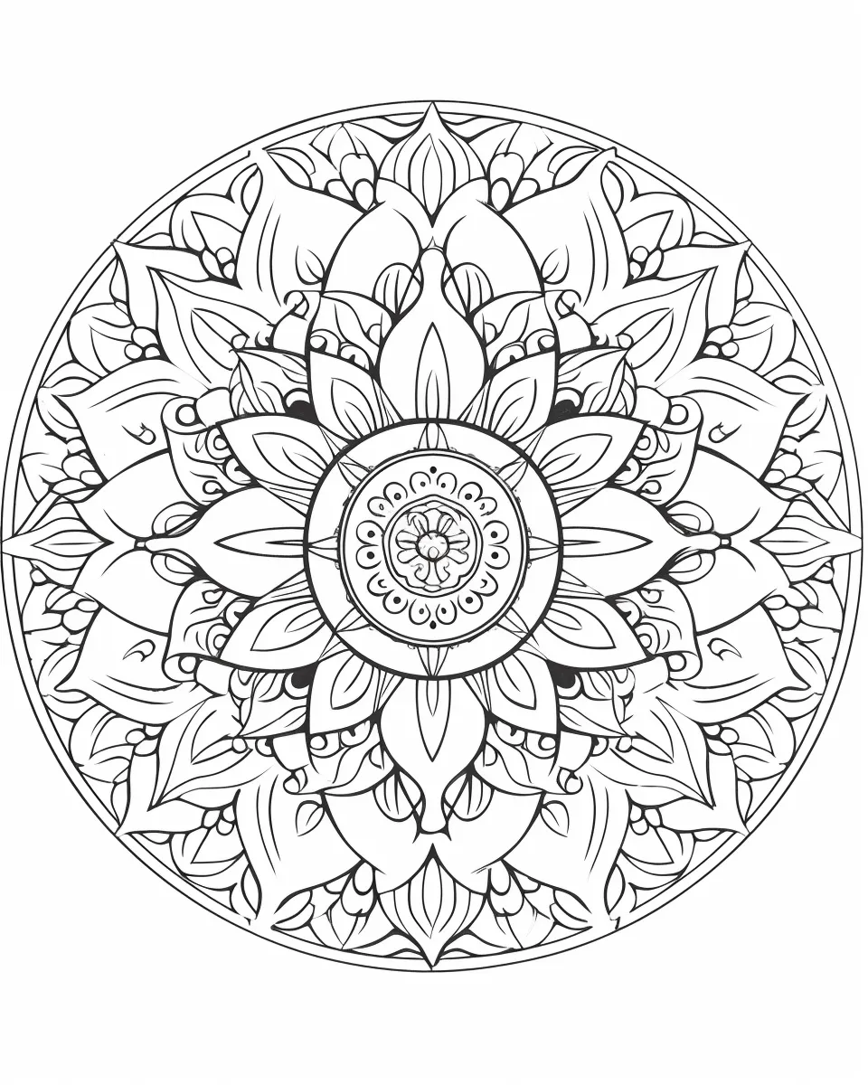 Mandala Coloring Pages for Adults – Free Printable A4