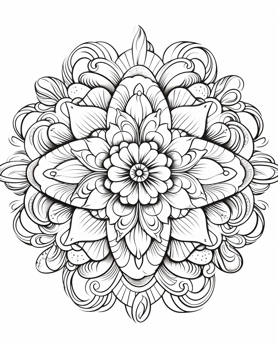 Mandala Coloring Pages for Adults – Free Printable A4