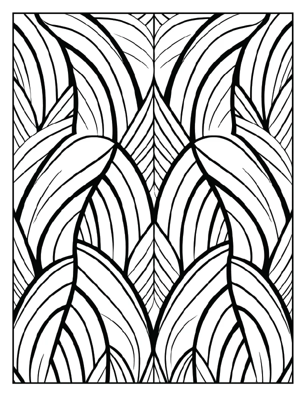 Bold tribal zigzag and chevron pattern for coloring.