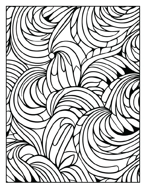 Ornate peacock feather eye pattern for vibrant coloring.