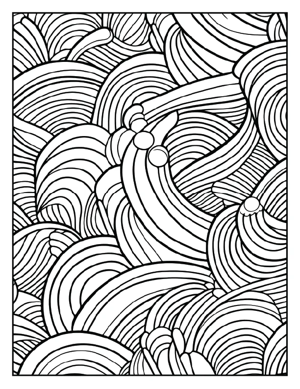 Textured woven basket pattern for adult coloring.