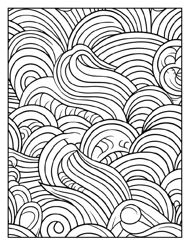 Scandinavian folk art inspired pattern for coloring.
