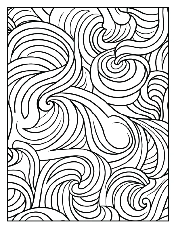 Soft floating feather pattern for light relaxation.