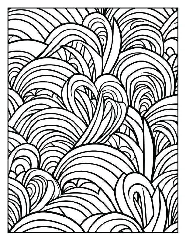 Intricate Victorian wallpaper style pattern for coloring.