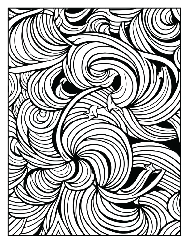 Intertwining rope and knot pattern for adult coloring.