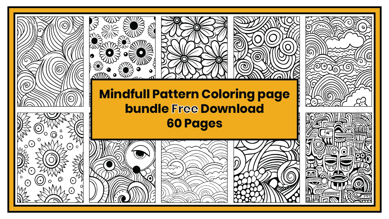 mindfull coloring page bundle