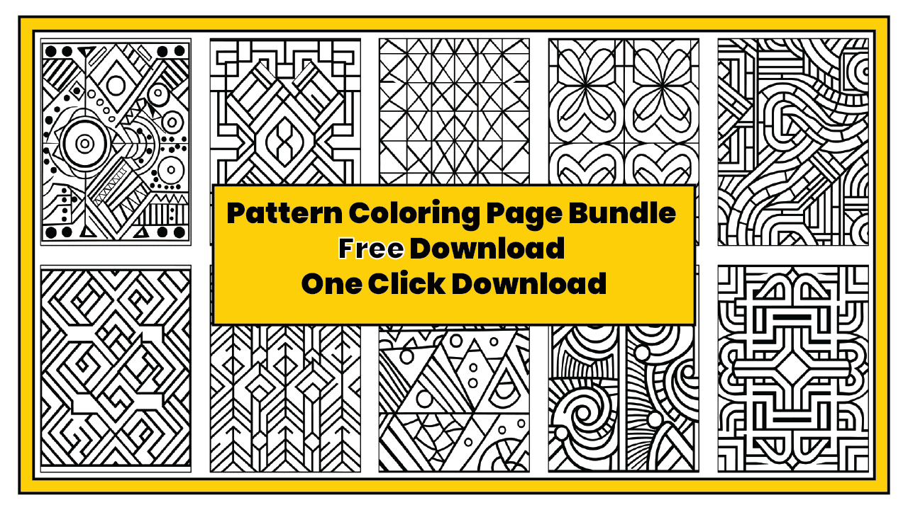 pattern coloring page bundle for adults foee download with one click and free PDF