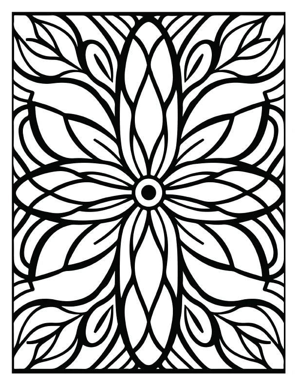 Moroccan tile inspired mandala coloring page for adults