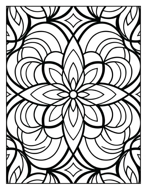 Intricate butterfly wing mandala pattern for stress relief