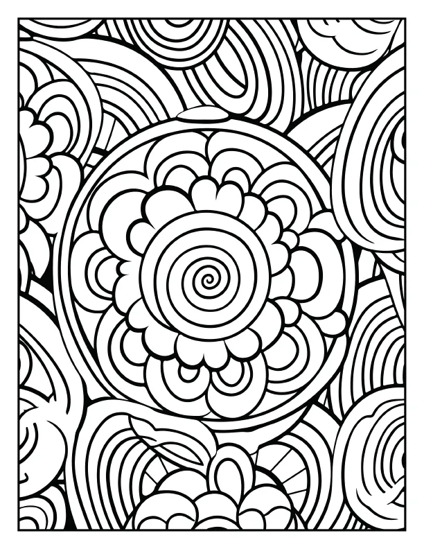 Complex infinite knot mandala coloring page for adults