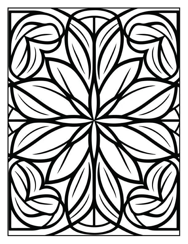 Circular labyrinth mandala coloring page for meditation