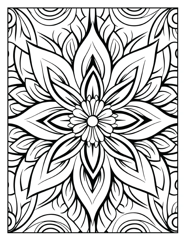 Balanced stone stack mandala coloring page for calm