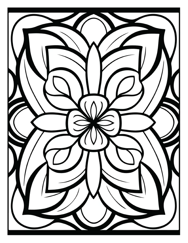 Celestial sun and moon mandala coloring page for adults
